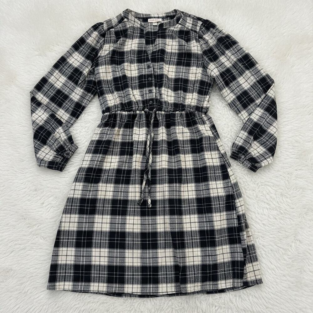 Knox Rose Women's Black Tan Knee Length Plaid Dress - Size S
b86